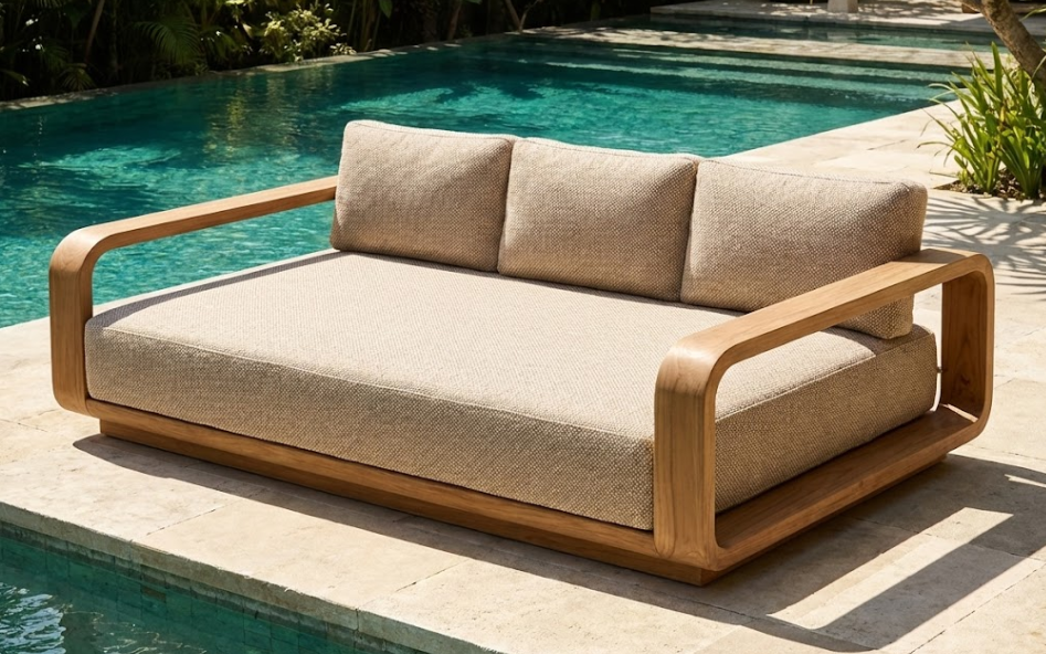 Vesper Daybed Poolside - Arbor Pebble